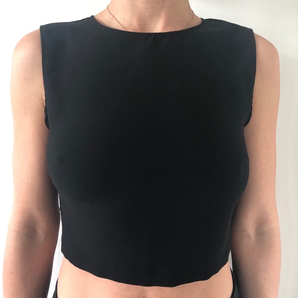 Zara black crop top